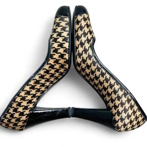 Massimo Baldi women's classic pumps sz. 7 calf hair & patent leather ITALY